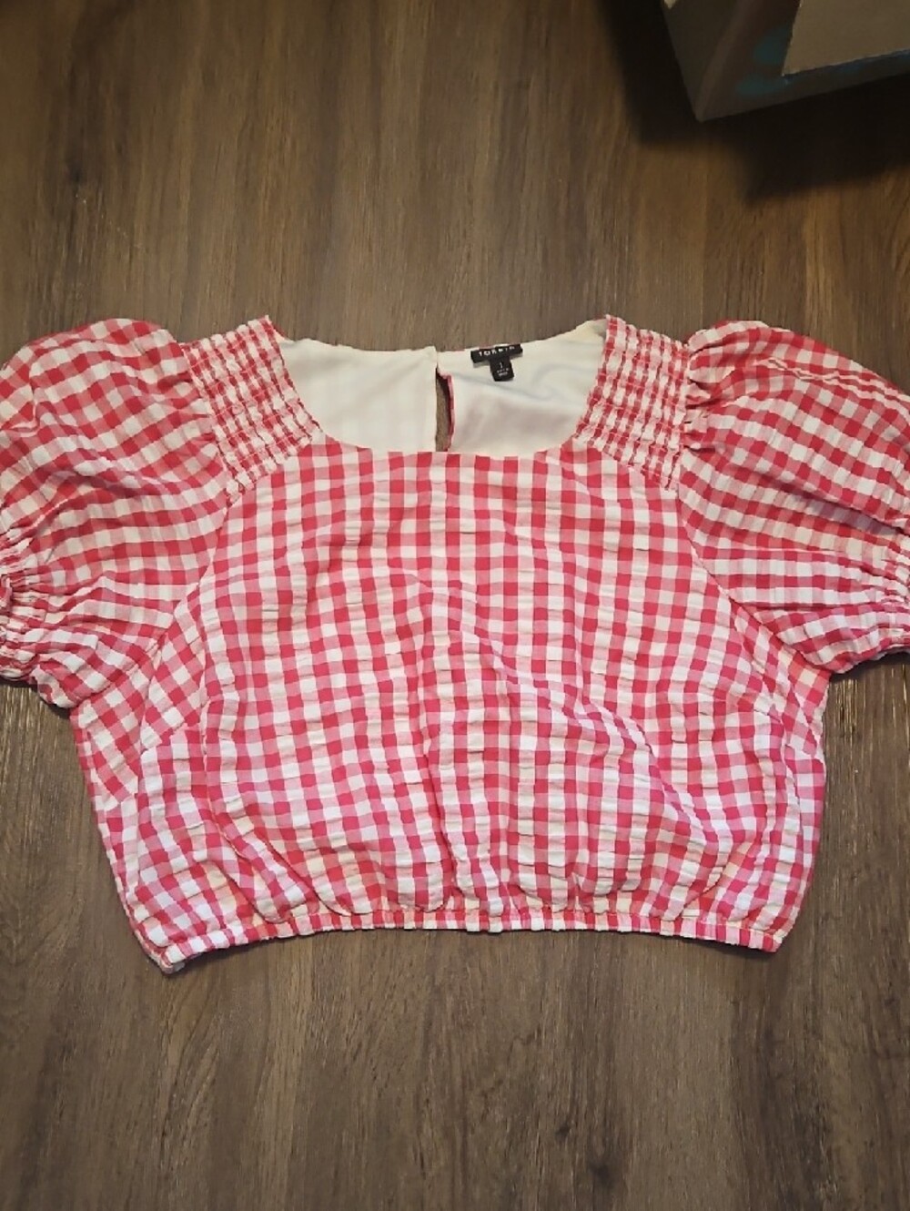 torrid Pink Gingham Crop Top 1x - Picture 3 of 7